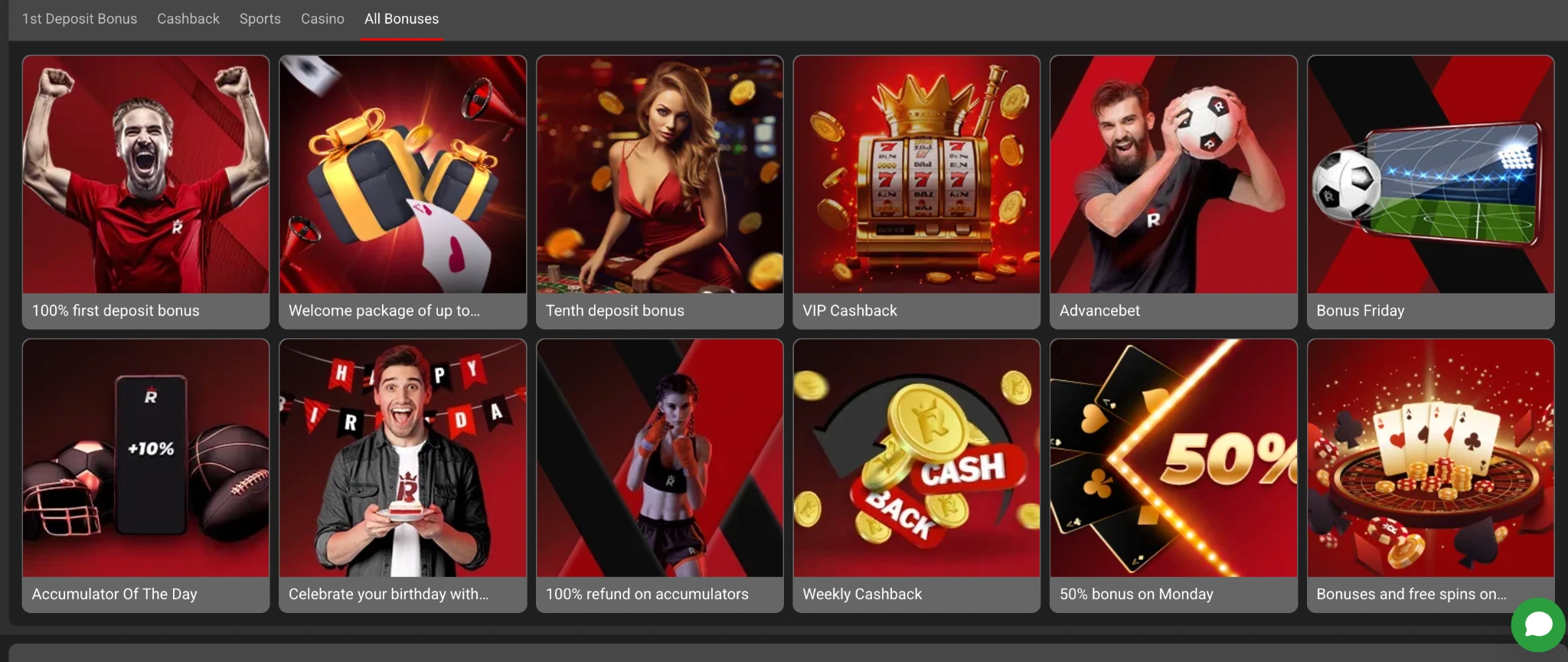 Rolsbet bonus offers section